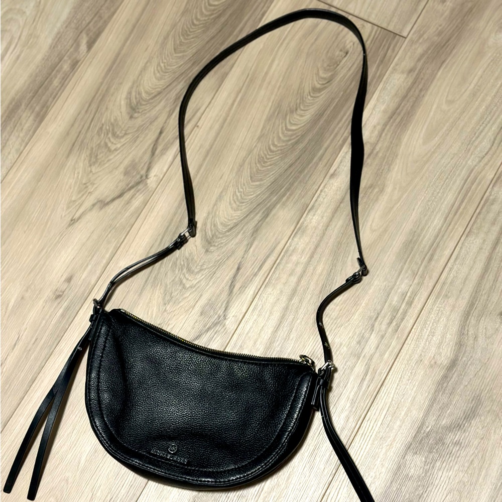 Black Leather Crossbody Bag